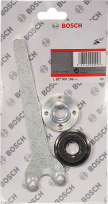 Набор зажимных элементов Bosch из 3-х частей для малогабаритной угловой шлифовальной машины.