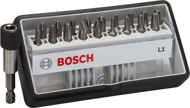 Набор отверток Bosch Robust Line из 18+1 предмета, сверхтвердый.