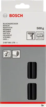 Черные клеевые стержни Bosch 11 мм.