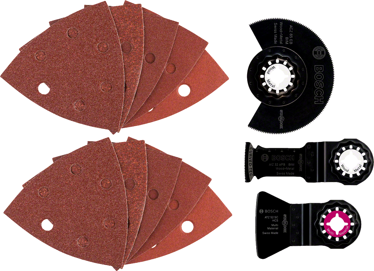 Универсальный набор принадлежностей Bosch из 13 предметов для работы по дереву и металлу.