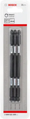 Набор из 3 бит для отвертки Bosch Impact Control.