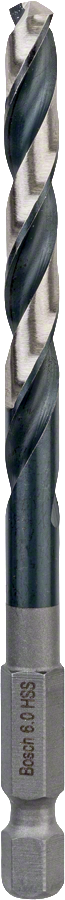 Сверло спиральное Bosch HSS с шестигранным хвостовиком 6,0 мм.