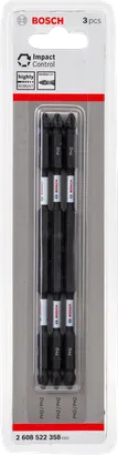 Биты для ударной отвертки Bosch PH2 3 шт.