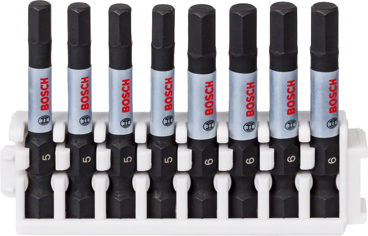 Набор бит Bosch Impact Control Power, 8 шт. HEX5 HEX6.
