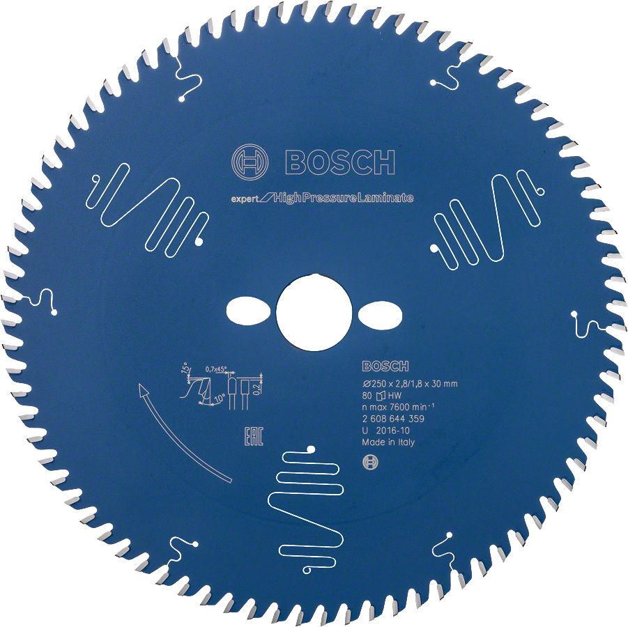 Пильный диск Bosch EX TR T 250x30-80 для ламината.