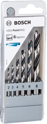 Набор сверл Bosch HSS PointTeQ 2–8 мм.