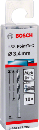 Набор сверл Bosch HSS PointTeQ 3,4 мм.