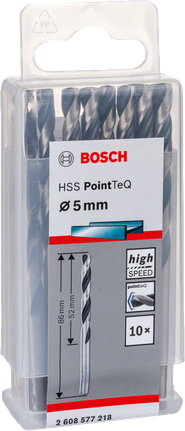 Набор сверл Bosch HSS PointTeQ 5,0 мм.