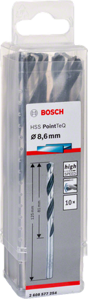 Набор сверл Bosch HSS PointTeQ 8,6 мм.