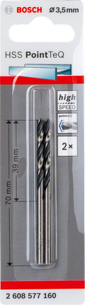 Сверла Bosch HSS PointTeQ 3,5 мм.