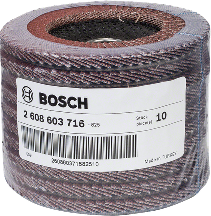 Лепестковый абразивный круг Bosch для финишной обработки поверхностей.