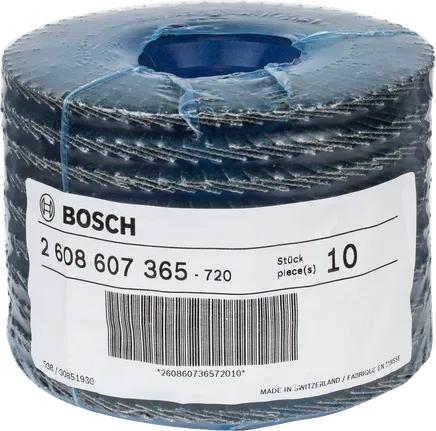 Упаковка из 10 абразивных отрезных дисков Bosch для металлообработки.