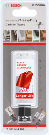 Твердосплавная коронка Bosch 22 мм для тяжелых условий эксплуатации.