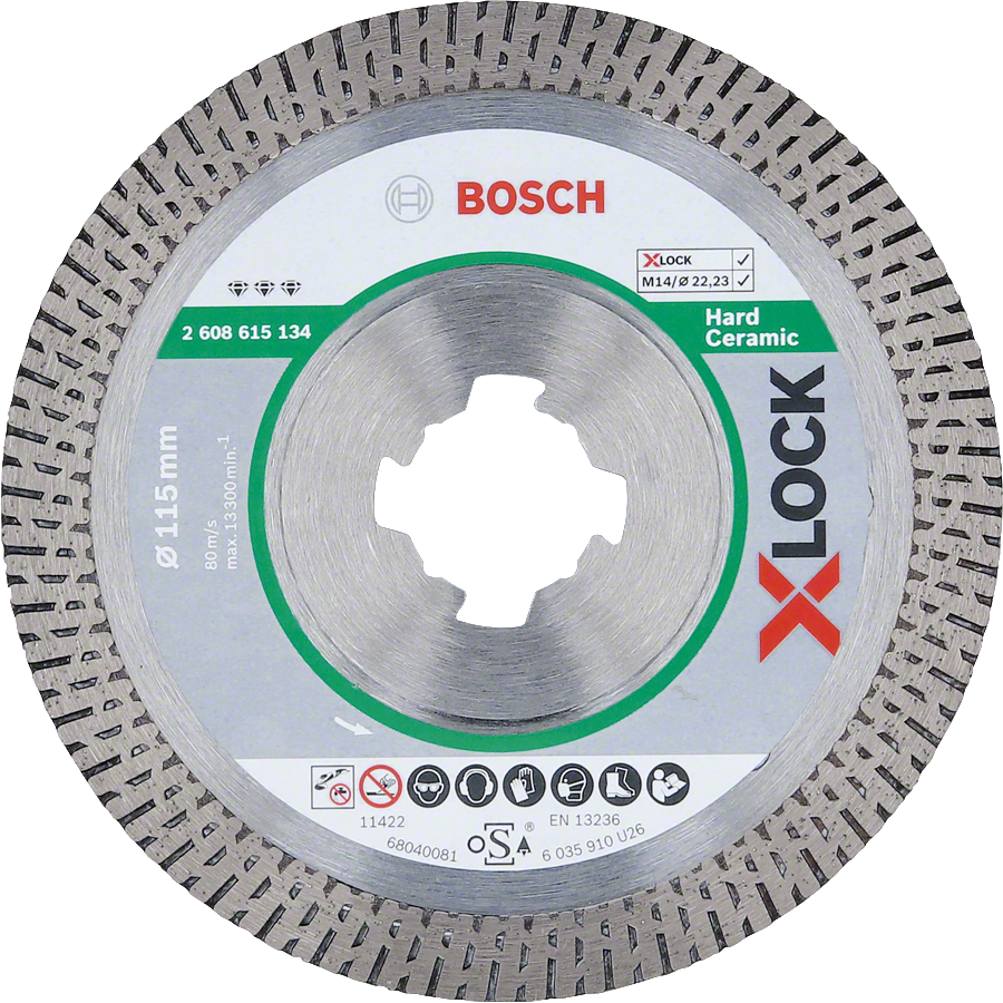 Алмазный отрезной диск Bosch X-LOCK Best for Hard Ceramic 115 мм.