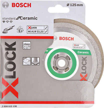 Керамический отрезной диск Bosch X-LOCK для шлифовальных машин диаметром 125 мм.