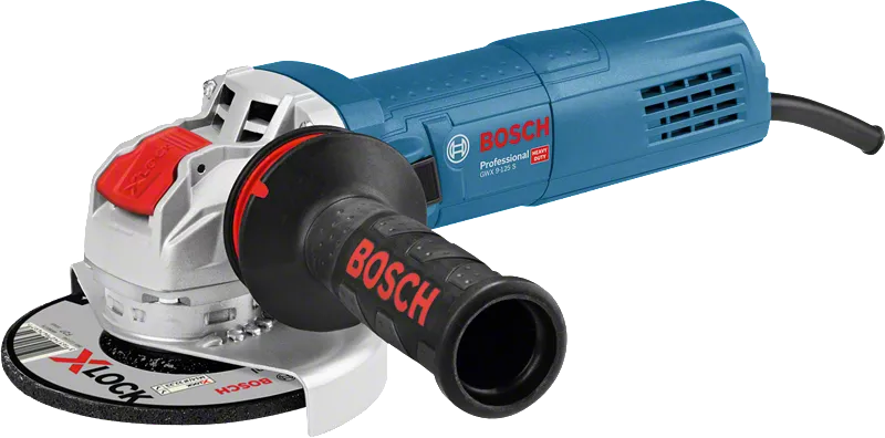 Угловая шлифовальная машина Bosch GWX 9-125 S с диском X-LOCK.
