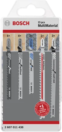 Пильные полотна для лобзика Bosch MultiMaterial 15 шт.