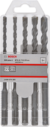 Набор из 5 сверл Bosch SDS plus-1.