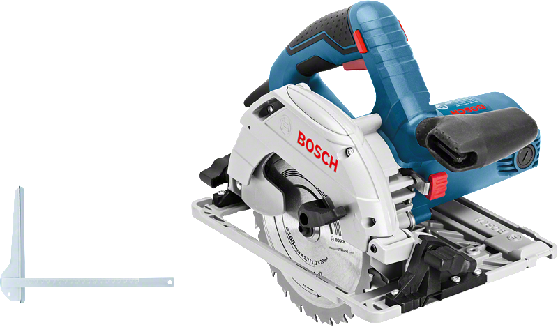 Дисковая пила Bosch GKS 55 GCE с эргономичной рукояткой.