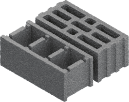 Строительный бетонный блок