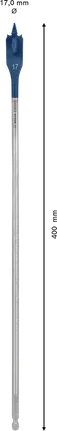 Сверло-лопатка Bosch EXPERT саморежущее, 17 x 400 мм.
