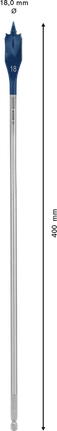 Сверло-лопатка Bosch EXPERT саморежущее, 18 x 400 мм.