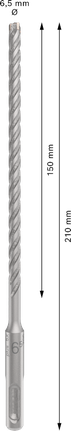 Ударное сверло Bosch PRO SDS plus-5X 6,5 x 150 x 210 мм.
