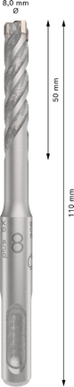Ударное сверло Bosch PRO SDS plus-5X 8 x 50 x 110 мм.