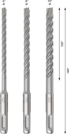 Набор сверл Bosch PRO SDS plus-5X для ударной дрели 6/8/10 мм.