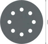 Шлифовальный диск Bosch PRO F355 115 мм, зернистость 600, 8 отверстий.