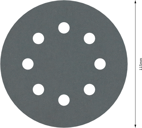 Шлифовальный диск Bosch PRO F355 115 мм, зернистость 600, 8 отверстий.