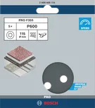 Шлифовальные диски Bosch PRO F355 115 мм P600, комплект из 5 штук.
