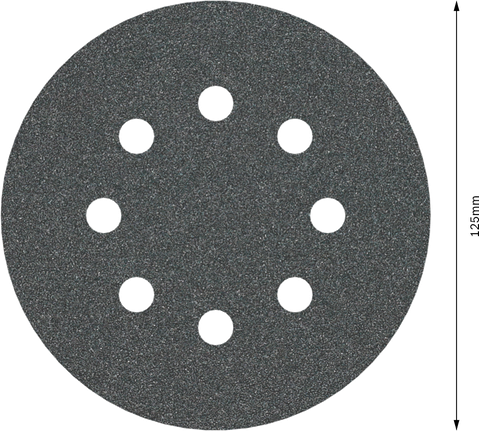 Шлифовальный диск Bosch PRO F355 125 мм G100 с 8 отверстиями.