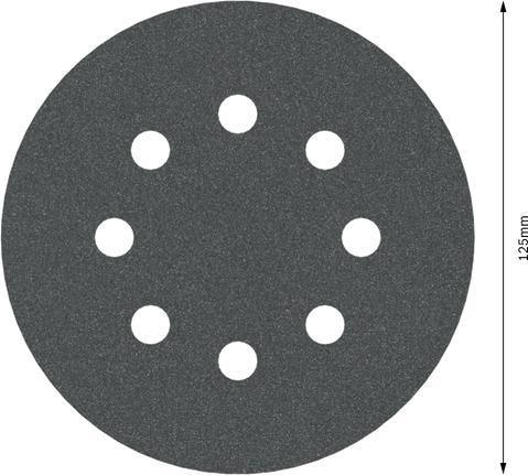 Шлифовальный диск Bosch PRO F355 125 мм, 8 отверстий, G180.