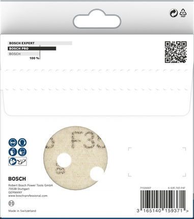Шлифовальный диск Bosch PRO F355 125 мм G240 с 8 отверстиями.