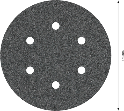 Шлифовальный диск Bosch PRO F355 150 мм G80 с 6 отверстиями.
