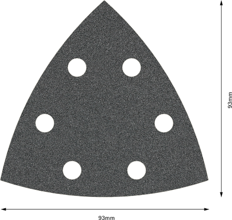 Шлифовальный лист Bosch PRO F355 93 мм G80 с 6 отверстиями.