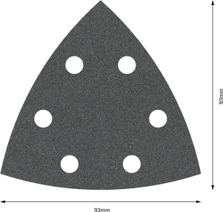 Шлифовальный лист Bosch PRO F355 93 мм G120 с 6 отверстиями.