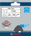 Шлифовальные листы Bosch PRO F355 93 мм.