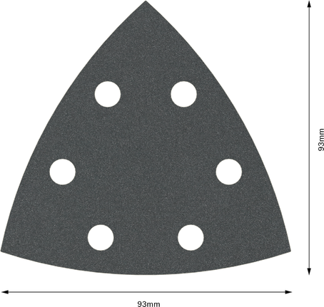 Шлифовальный лист Bosch PRO F355 93 мм G180 с 6 отверстиями.