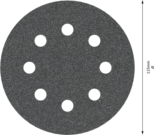 Шлифовальный диск Bosch PRO F355 115 мм G120 с 8 отверстиями.