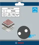 Шлифовальный диск Bosch PRO F355 115 мм P240, комплект из 5 штук.