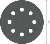 Шлифовальный диск Bosch PRO F355 115 мм G400 с 8 отверстиями.