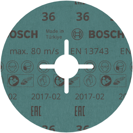 Диск Bosch PRO R780 из фиброцемента 125 мм G36 для шлифовки металла.