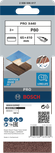 Шлифовальная лента Bosch PRO X440 65x410 мм G80, комплект из 3 штук.