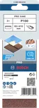Шлифовальная лента Bosch PRO X440 65 x 410 мм G100, комплект из 3 штук.