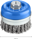 Металлическая щетка Bosch PRO Heavy Cup Brush 90 мм для угловых шлифовальных машин.