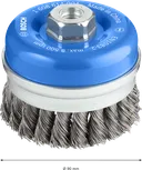 Металлическая щетка Bosch PRO Heavy Cup Brush 90 мм для угловых шлифовальных машин.