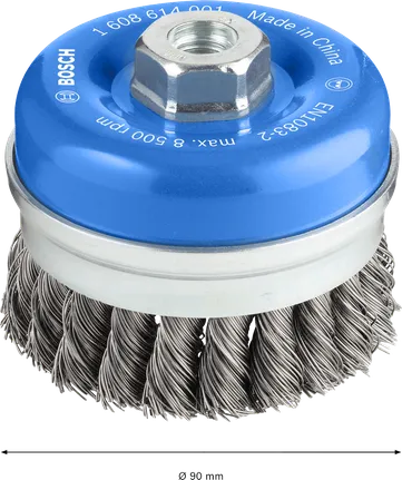 Металлическая щетка Bosch PRO Heavy Cup Brush 90 мм для угловых шлифовальных машин.
