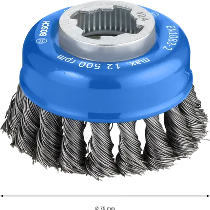 Металлическая щетка Bosch PRO Heavy X-Lock Cup Brush 75 мм для шлифовальных машин.